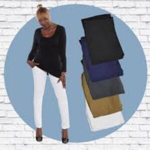 NWT, Women with Control Seamed Tummy Control Ankle Pants w/ Pockets